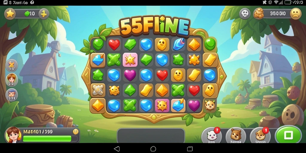 Tampilan menarik dari gameplay 55FIVE yang penuh warna.