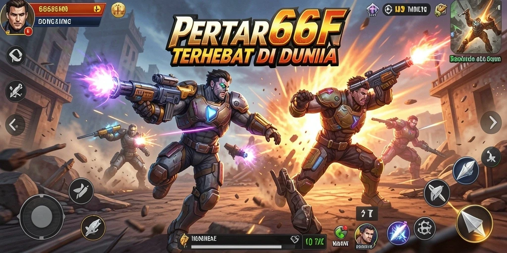 Tampilan gameplay intens dari 666F yang penuh aksi.