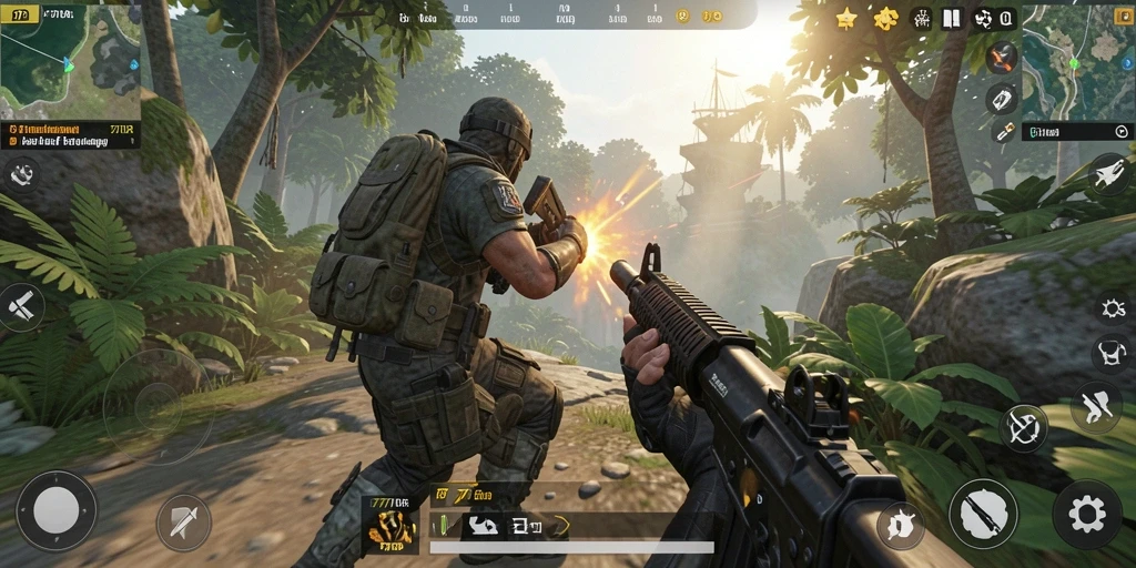Tampilan gameplay TPS menegangkan di 777IDR.