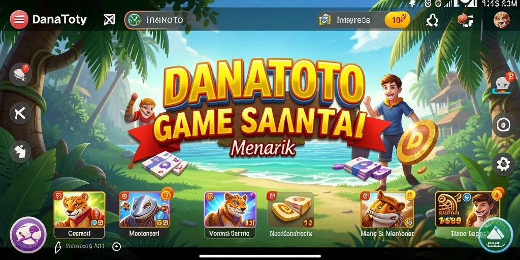 Tampilan permainan <strong>DANATOTO</strong> yang cerah dan menarik saat dimainkan.