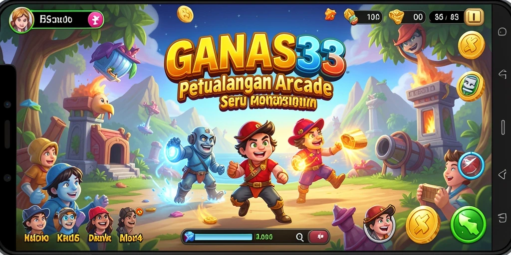 Tampilan gameplay seru dan menantang dalam GANAS33.