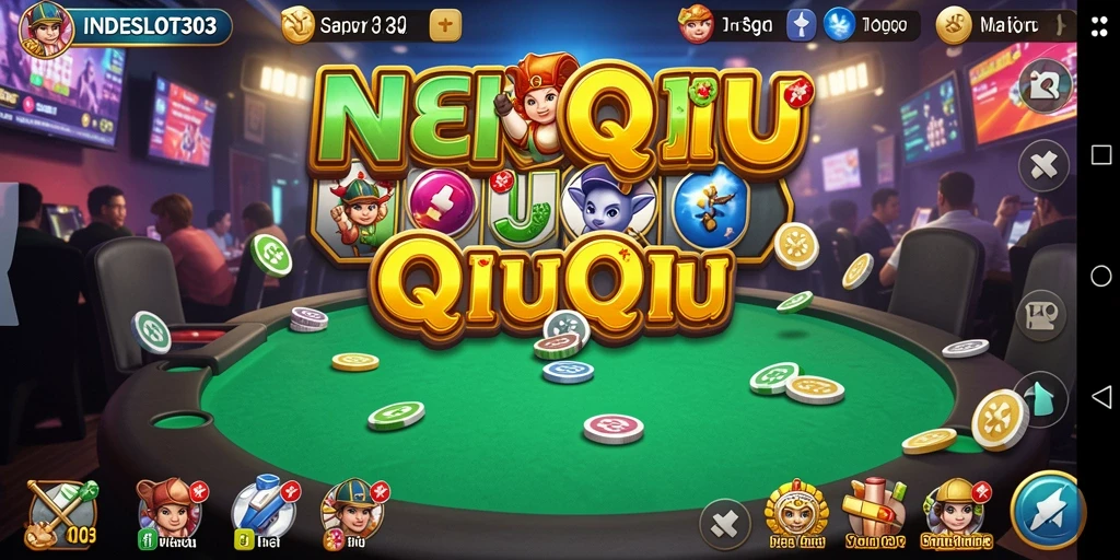 Tangkapan layar menampilkan gameplay seru dari QiuQiu.