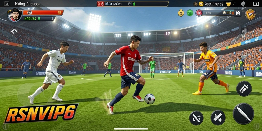 Tangkapan layar gameplay RSNVIP6 yang menampilkan aksi olahraga seru.